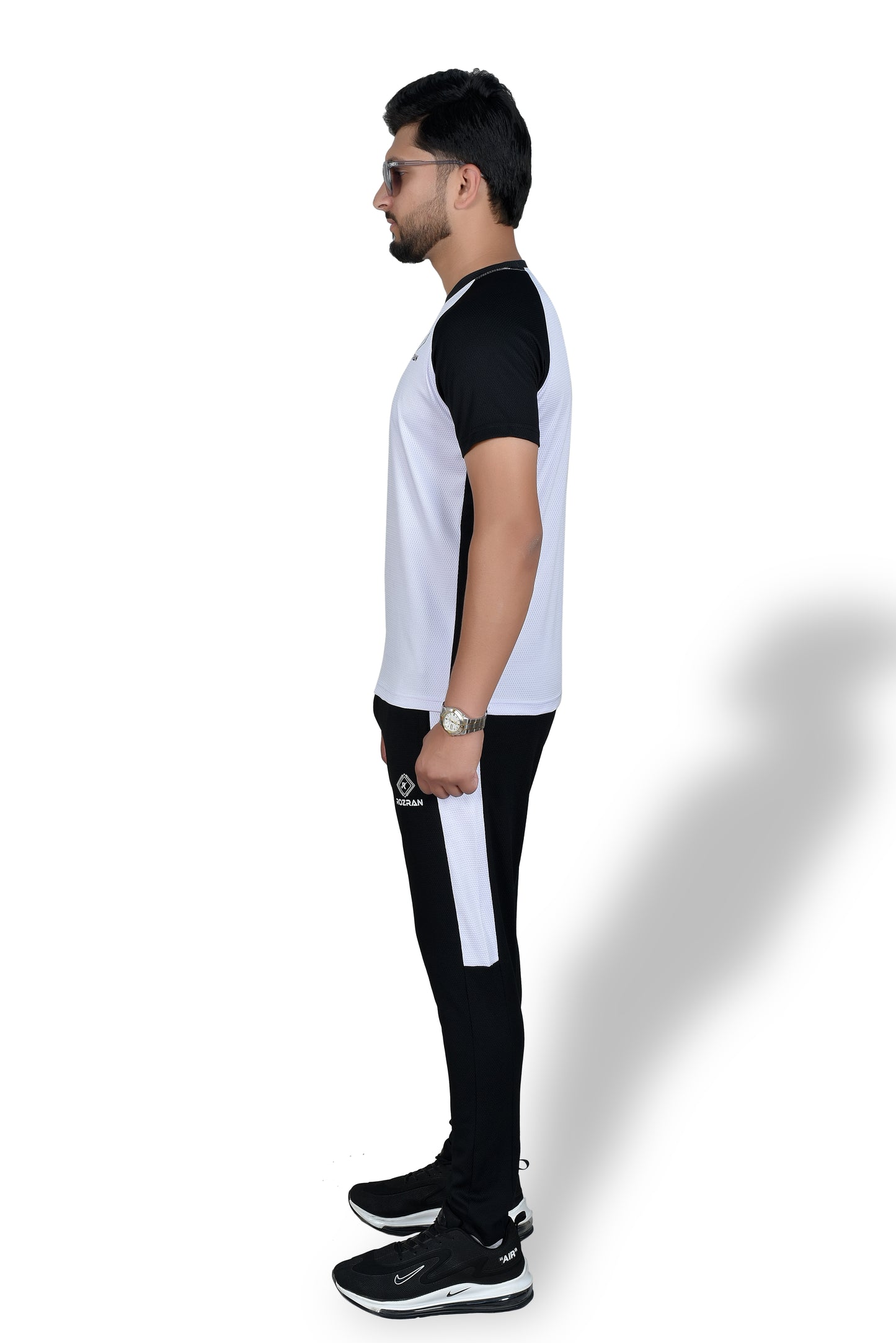 FlexFit Premium White Black - Mesh