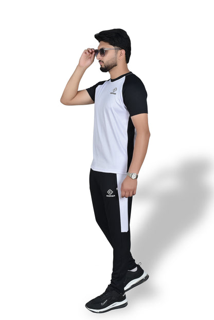 FlexFit Premium White Black - Mesh