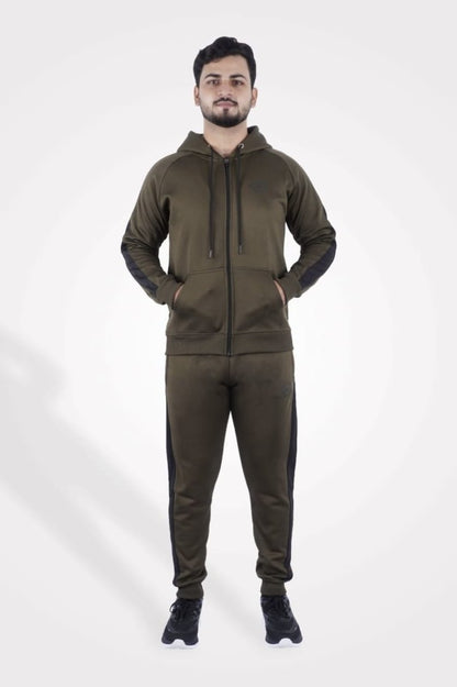 Olive Drab Zipper Tracksuit