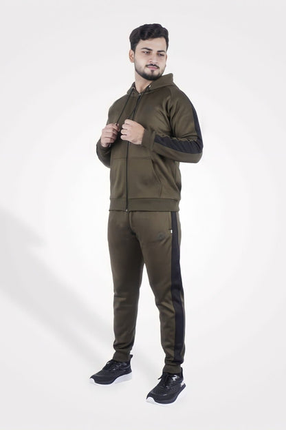 Olive Drab Zipper Tracksuit