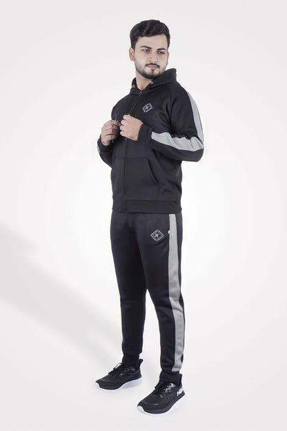 Classic Black Zipper Tracksuit