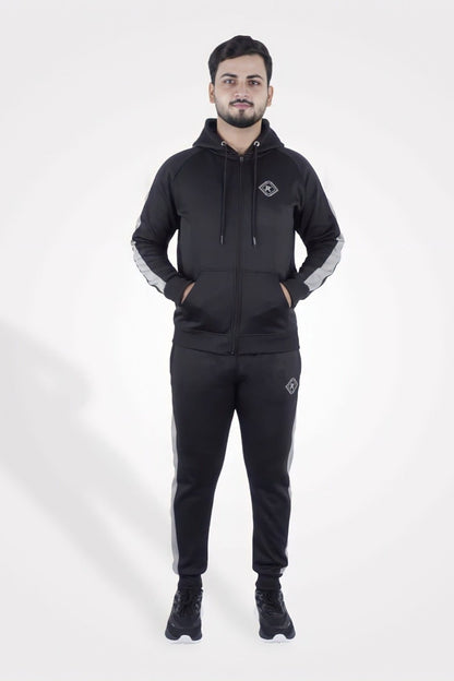 Classic Black Zipper Tracksuit