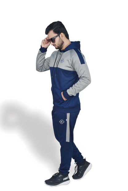 Navy Blue/silver Phantom Zipper Tracksuit