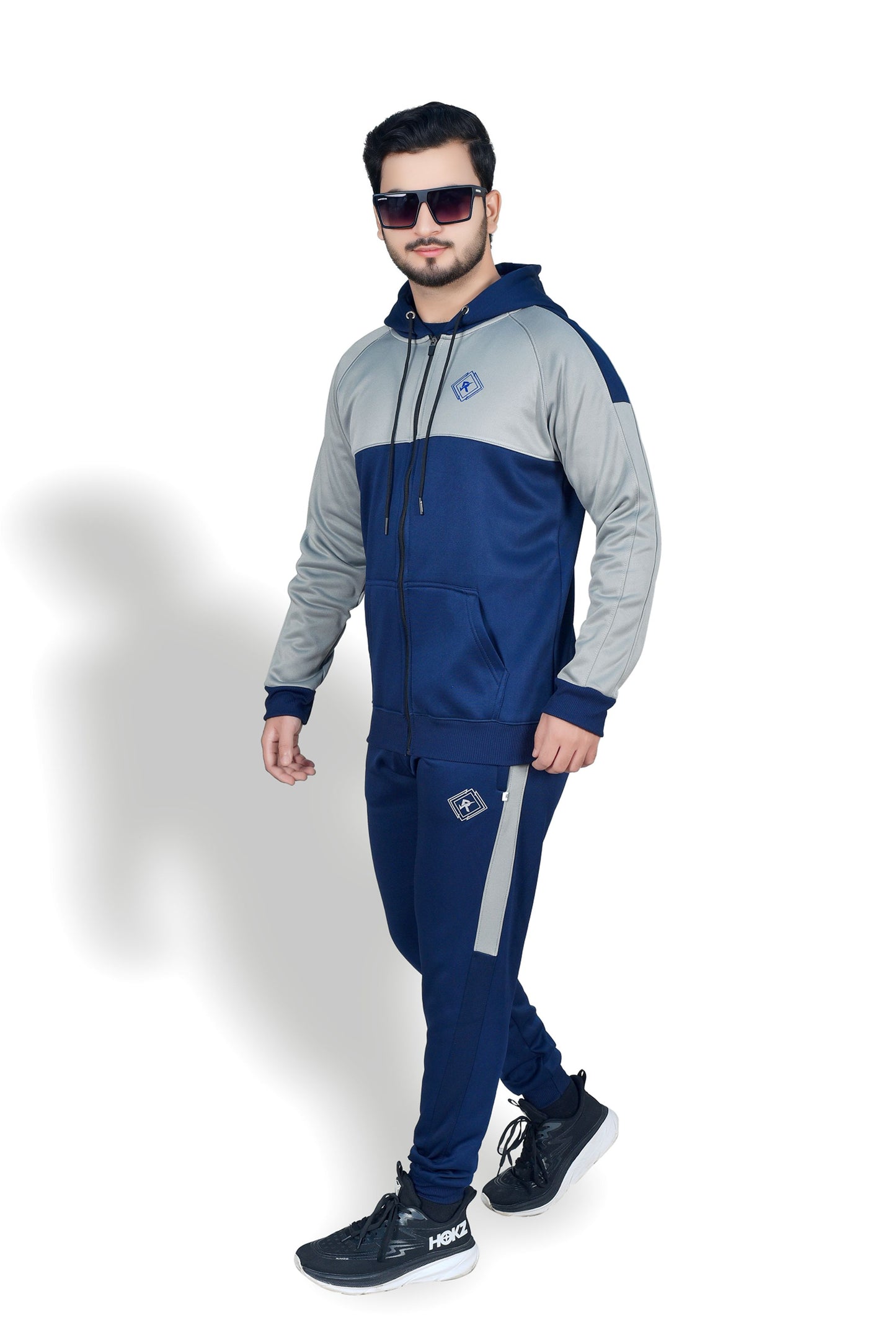 Navy Blue/silver Phantom Zipper Tracksuit